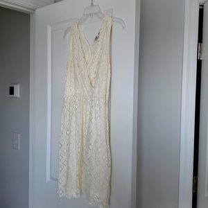 Off-white lace dress